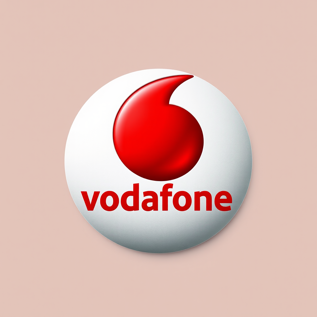Vodafone logo representing international telecommunications provider with global roaming services
