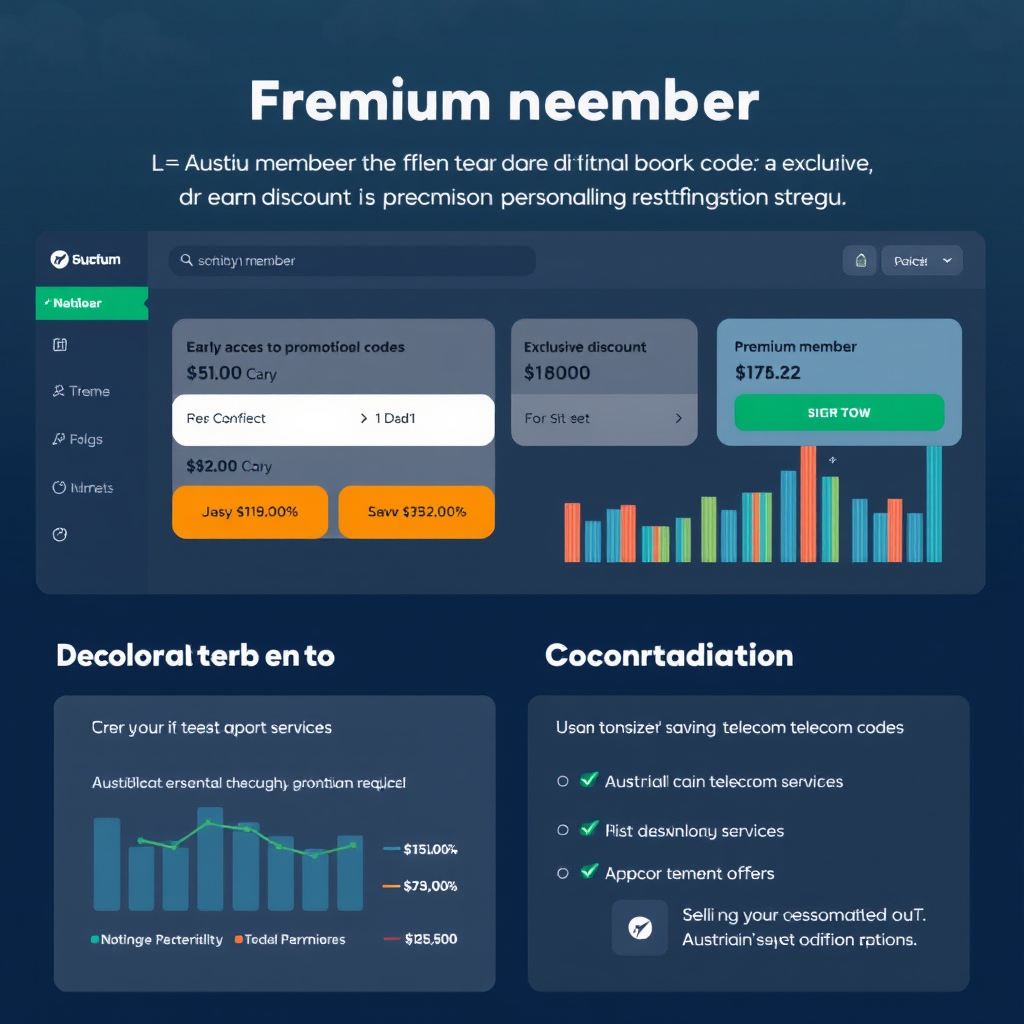 Premium member dashboard showing early access to limited-time promotional codes, exclusive discount offers, and personalized savings recommendations for Australian telecom services