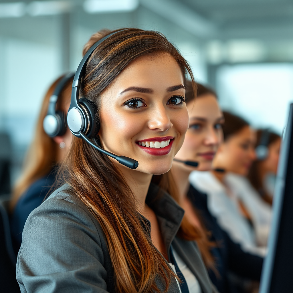 Professional customer support team with headsets providing premium assistance to telstar services members