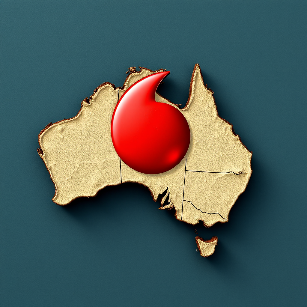 Vodafone logo - International telecommunications provider in Australia